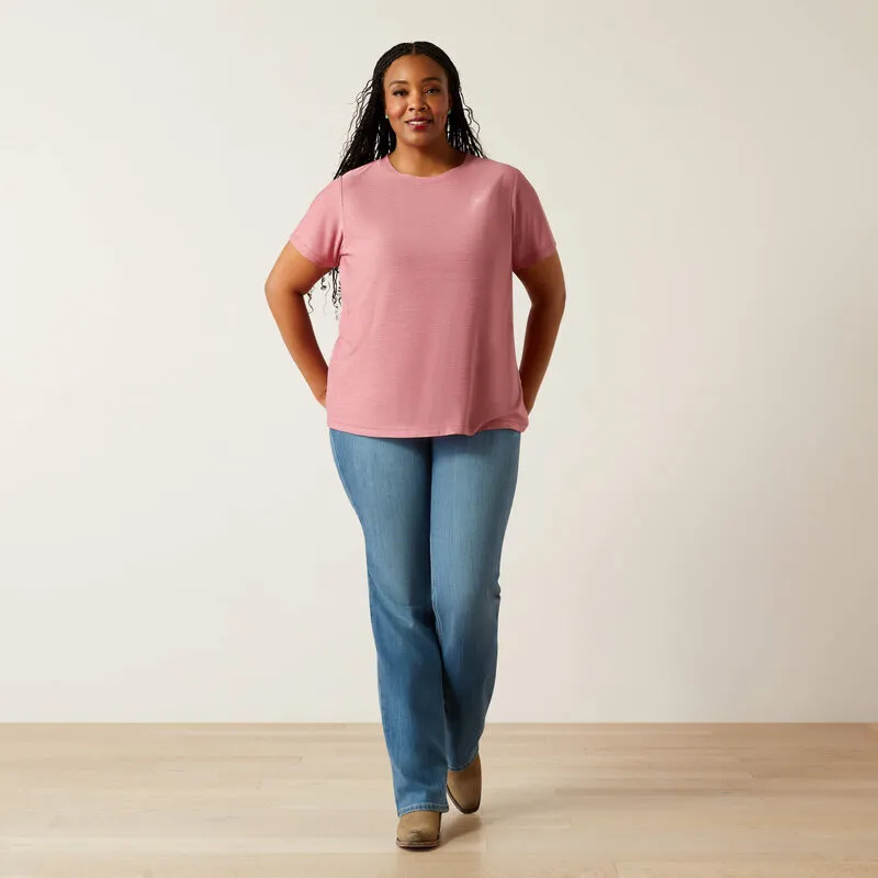 Ariat Womens Laguna Logo T- Shirt - Rose Wine-6