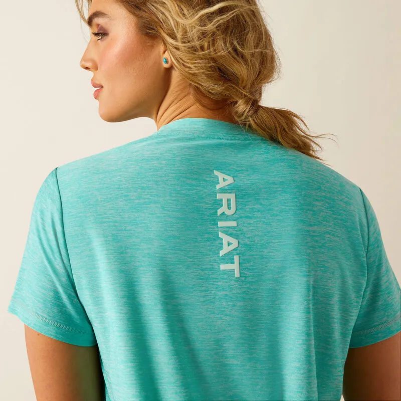Ariat Womens Laguna Logo T-Shirt - Blue Turquoise-3