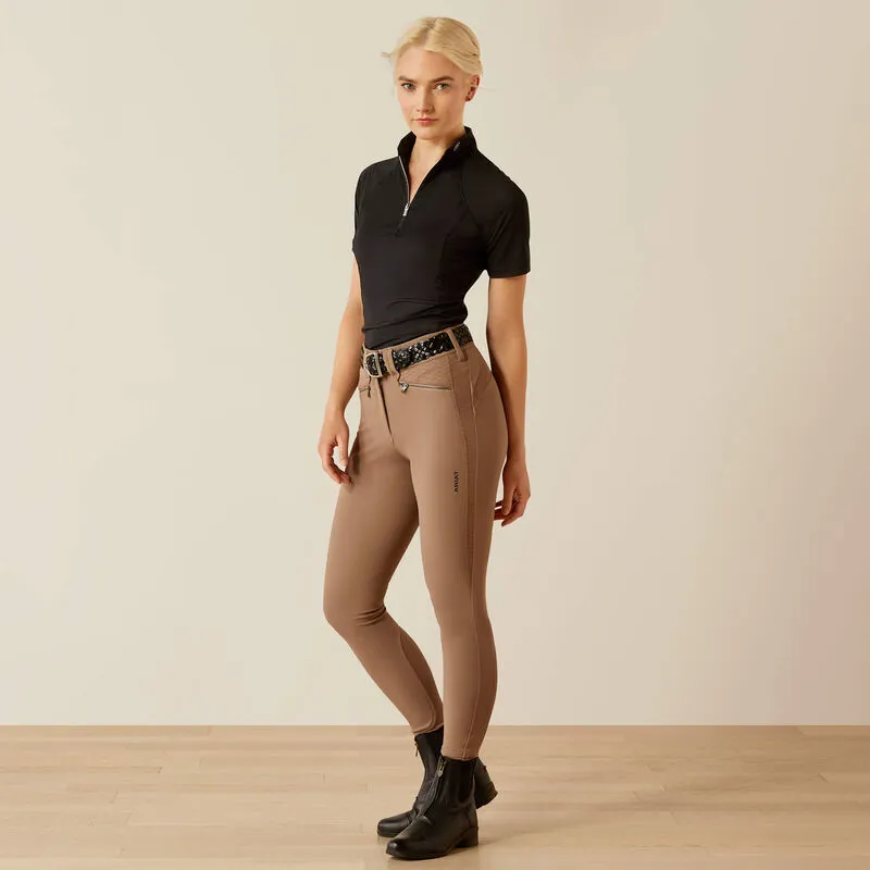 Ariat Womens Soquel 1/4 Zip Baselayer - Black-2