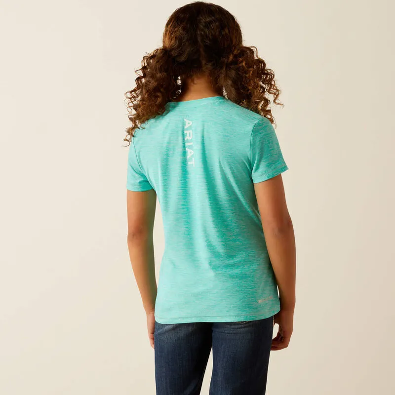 Ariat Youth Laguna T-Shirt - Blue Turqouise-1