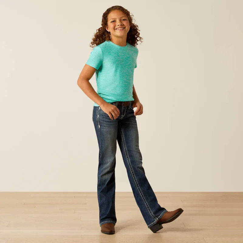 Ariat Youth Laguna T-Shirt - Blue Turqouise-2
