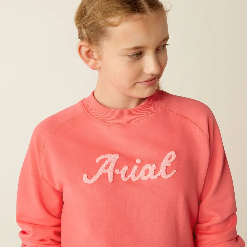 Ariat Youth Benicia Sweatshirt - Coral Paradise-3