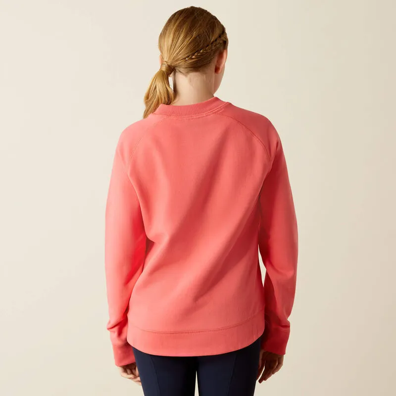 Ariat Youth Benicia Sweatshirt - Coral Paradise-1