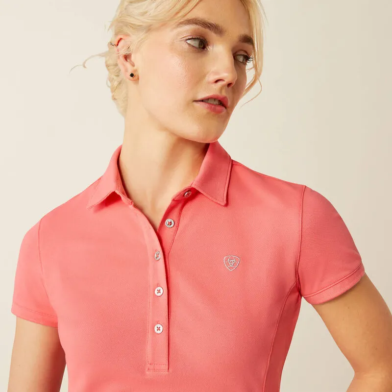 Ariat Womens Prix 3.0 Polo - Coral Paradise-1