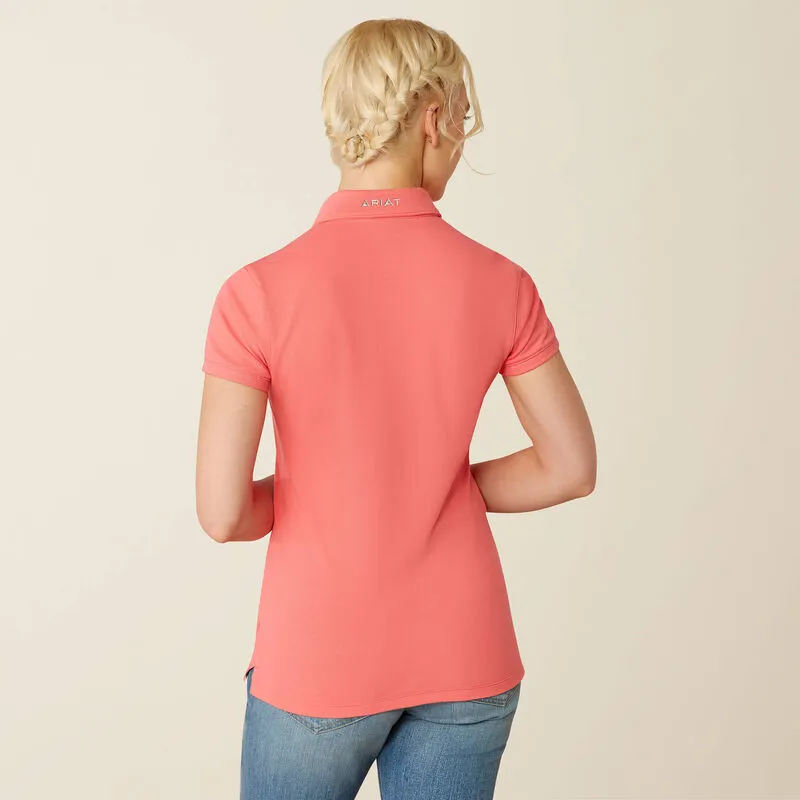 Ariat Womens Prix 3.0 Polo - Coral Paradise-3