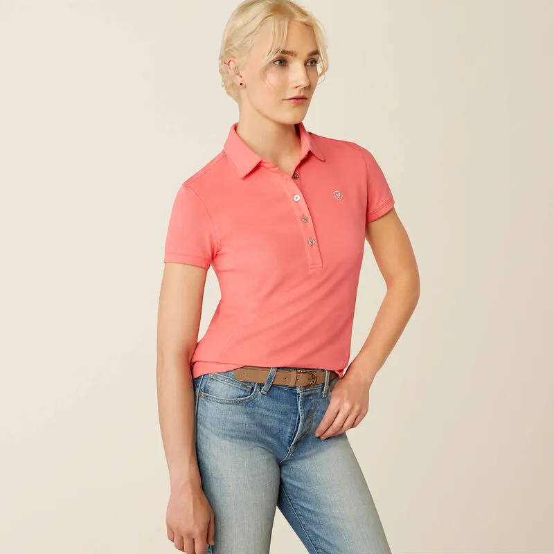 Ariat Womens Prix 3.0 Polo - Coral Paradise-2