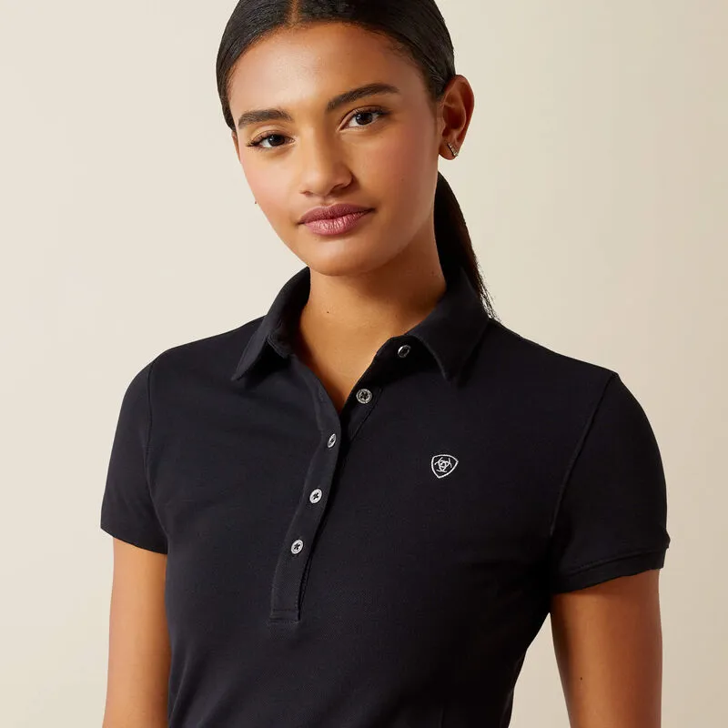 Ariat Womens Prix 3.0 Polo Top - Black-3