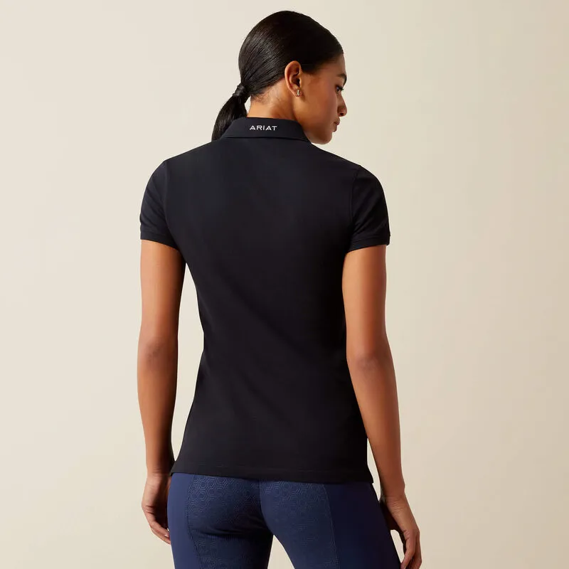 Ariat Womens Prix 3.0 Polo Top - Black-1
