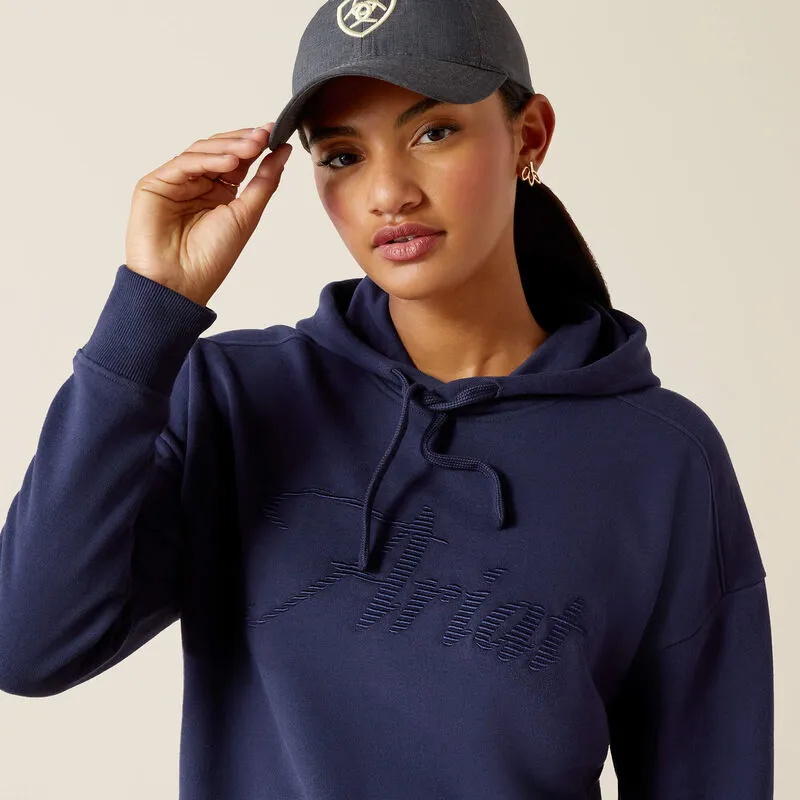 Ariat Womens Just Hoodie - Navy Eclipse-3