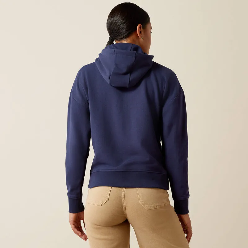 Ariat Womens Just Hoodie - Navy Eclipse-1