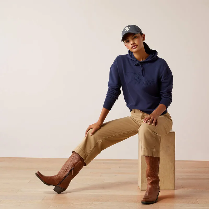 Ariat Womens Just Hoodie - Navy Eclipse-2
