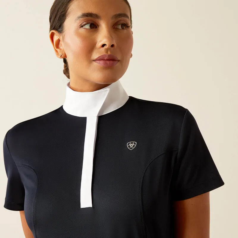 Ariat Womens Aptos Show Shirt - Show Navy-3