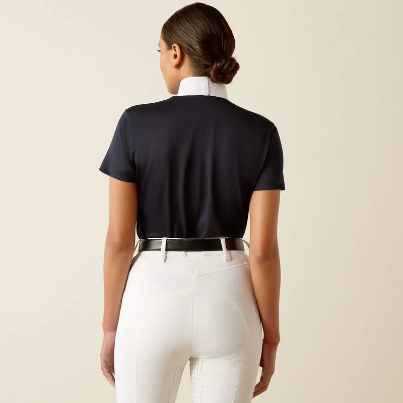 Ariat Womens Aptos Show Shirt - Show Navy-1