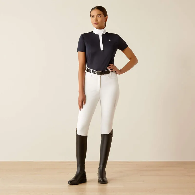 Ariat Womens Aptos Show Shirt - Show Navy-2