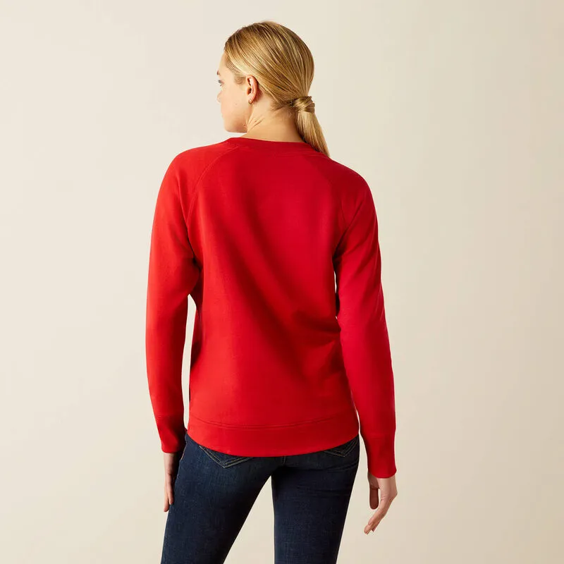Ariat Woment Benicia T Sweatshirt - Red-1