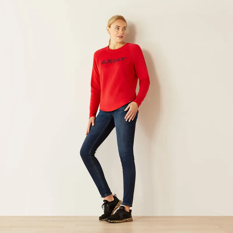 Ariat Woment Benicia T Sweatshirt - Red-2