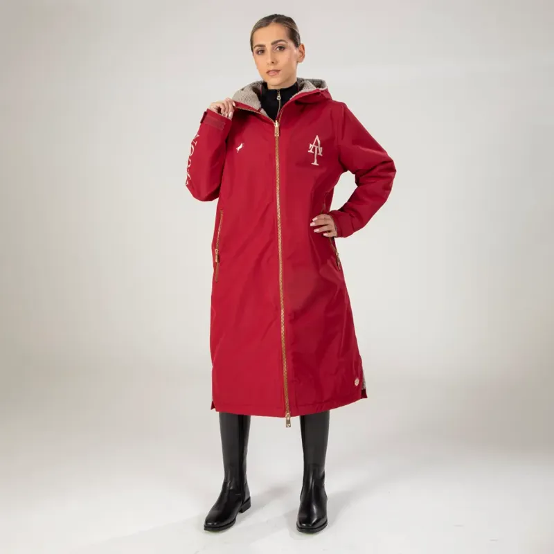 Aubrion Team Adults All Weather Robe - Red-2