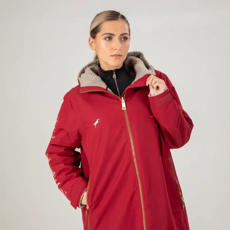 Aubrion Team Adults All Weather Robe - Red-5