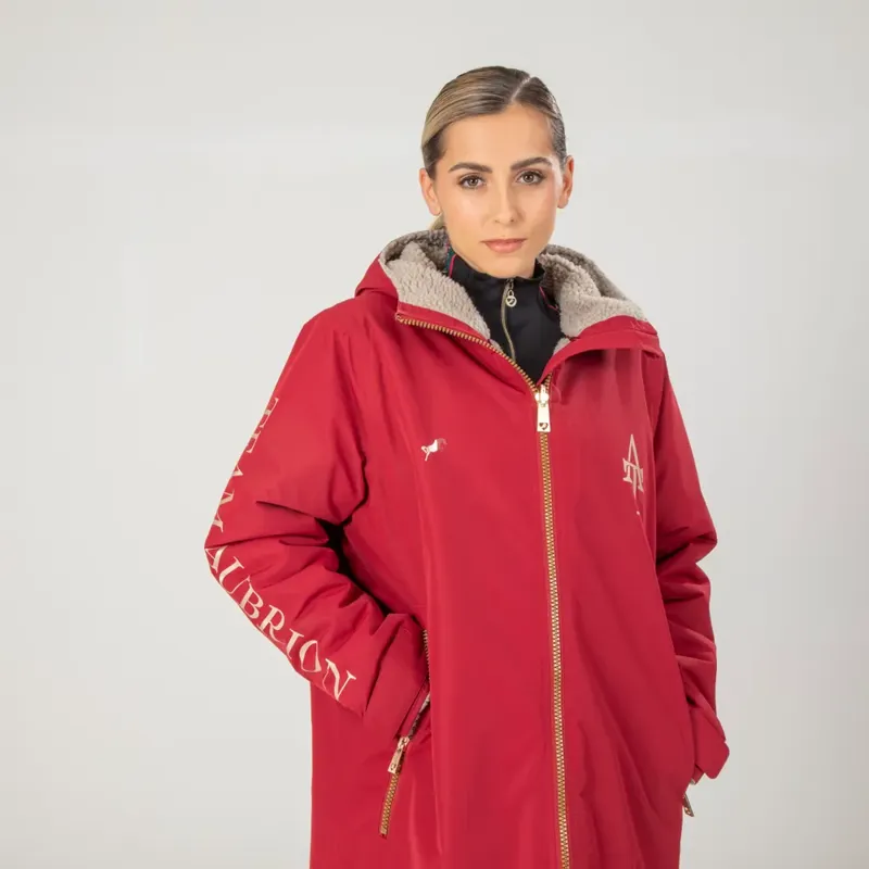 Aubrion Team Adults All Weather Robe - Red-3