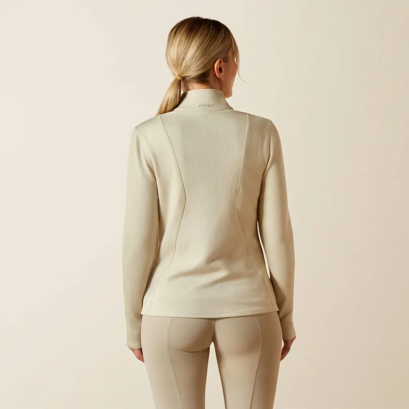 Ariat Womens Lucent 1/4 Zip Baselayer - Pelican-1