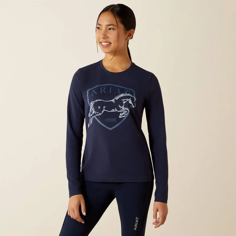 Ariat Youth Liberty Jump Long Sleeve T-Shirt - Navy