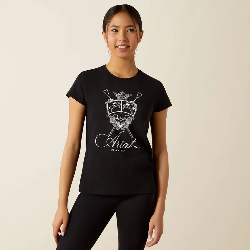 Ariat Youth Ritzy Logo Short Sleeve T-Shirt - Black