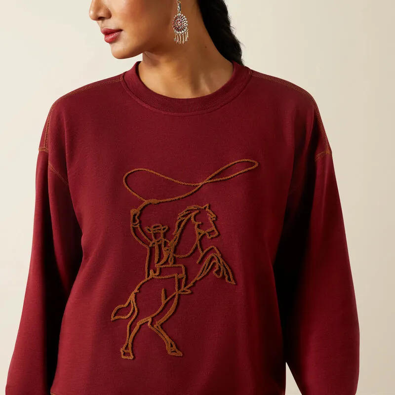 Ariat Lasso Sweatshirt - Cabernet-3