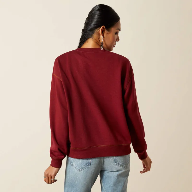 Ariat Lasso Sweatshirt - Cabernet-1