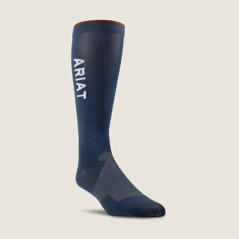 Ariat AriatTek Essential 2 pack Socks - Brown/Navy Medium-2