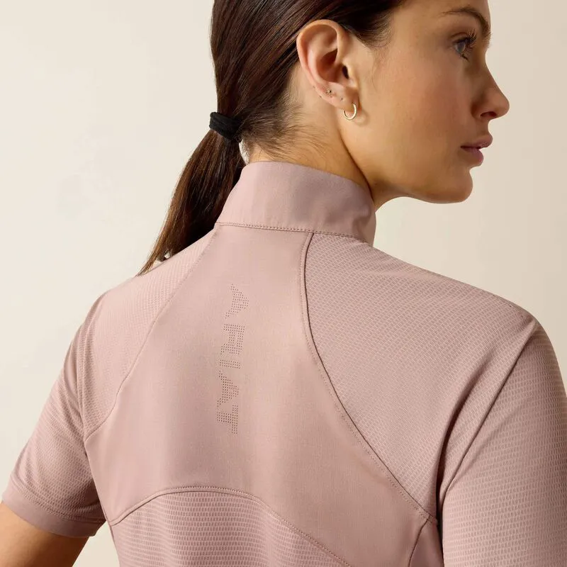 Ariat Womens Soquel 1/4 Zip Short Sleeve BaseLayer - Antler-5