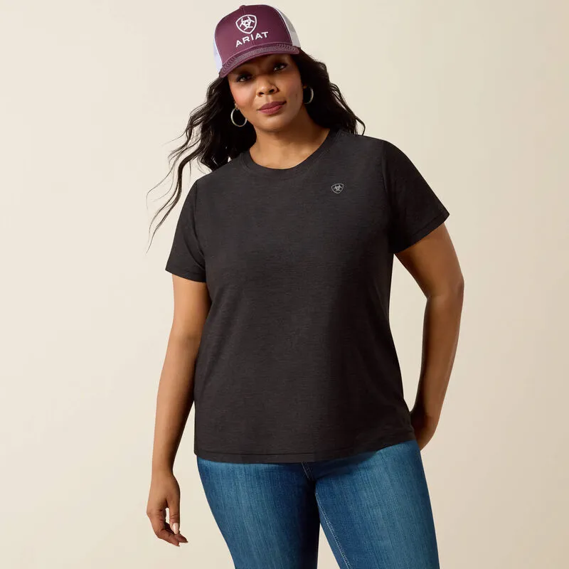 Ariat Womens Laguna Logo Short Sleeve Shirt - Black-1