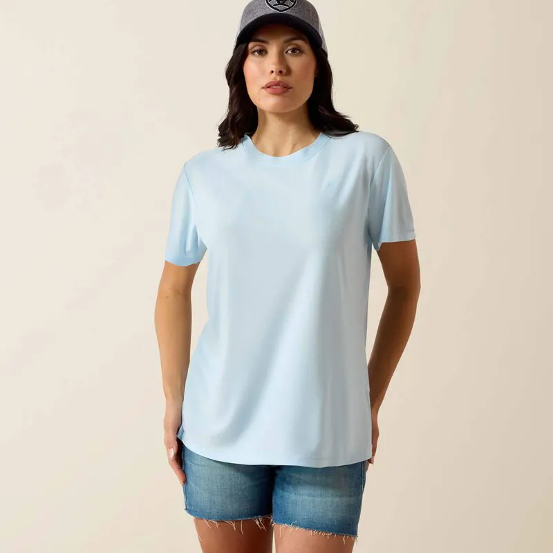 Ariat Womens Laguna Logo Short Sleeve Shirt - Nantucket Breeze