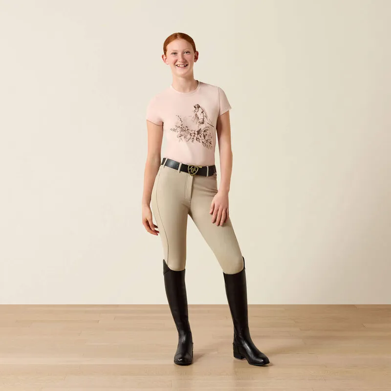 Ariat Youth Ethereal Equine Short Sleeve Tshirt - Sepia Rose-2