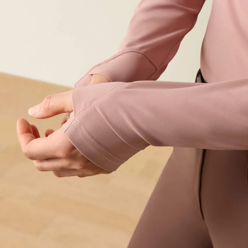 Ariat Womens Solveil 1/2 Zip Long Sleeve Base Layer - Antler-4