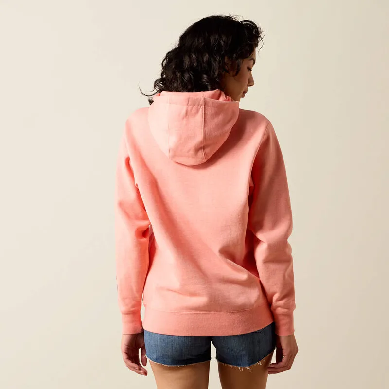 Ariat Womens Ariat Logo 2.0 Hood - Peach Amber Heather-1