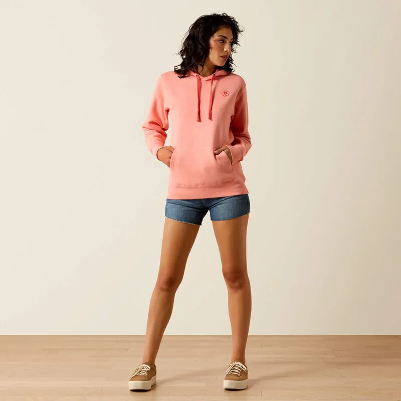 Ariat Womens Ariat Logo 2.0 Hood - Peach Amber Heather-2