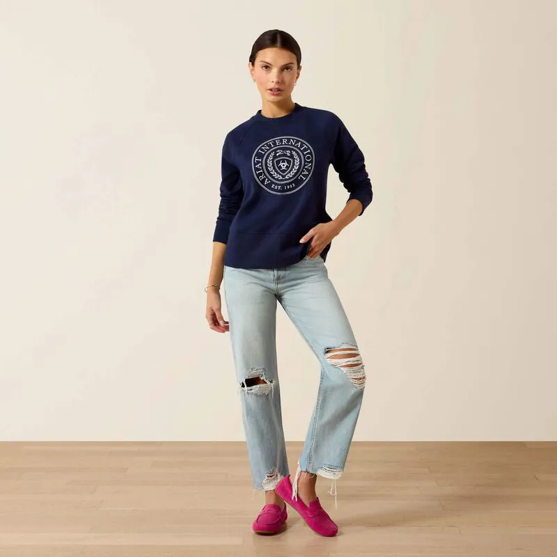 Ariat Womens Martine Sweatshirt - NavyT-3