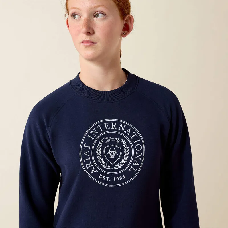 Ariat Youth Martine Sweatshirt - NavyT-3