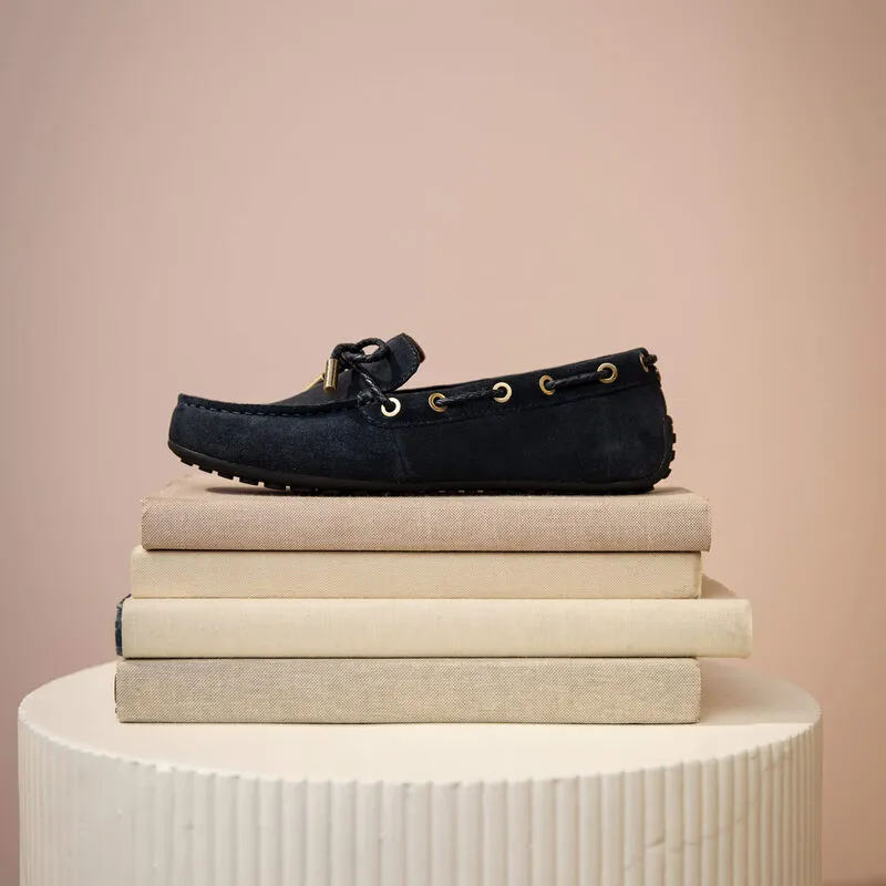 Ariat Womens Margot Driving Moc - Navy Suede-1