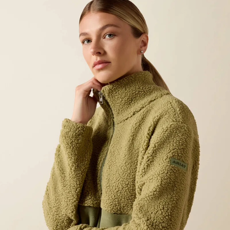 Ariat Laviolette Full Zip Sweatshirt - Oil Green-3