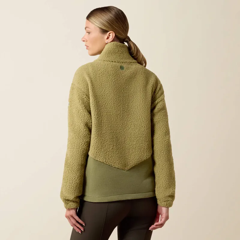 Ariat Laviolette Full Zip Sweatshirt - Oil Green-1