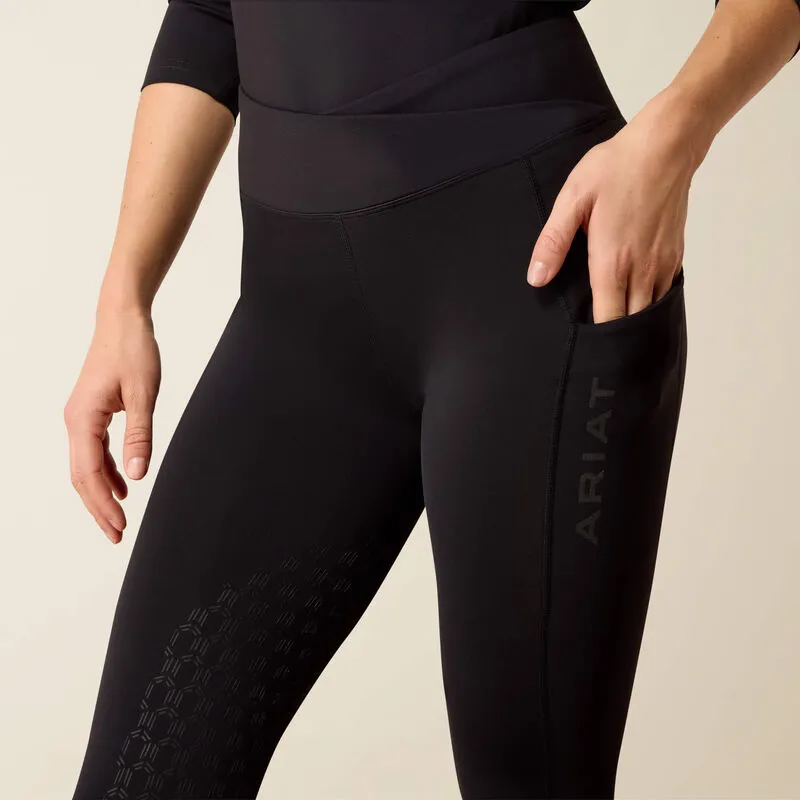 Ariat Womens Avail 2.0 Half Grip Riding Tights - Black-4