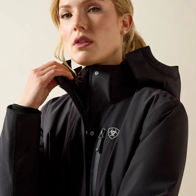 Ariat Womens Long Rider Waterproof Coat - Black-4