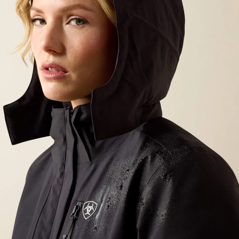 Ariat Womens Long Rider Waterproof Coat - Black-5