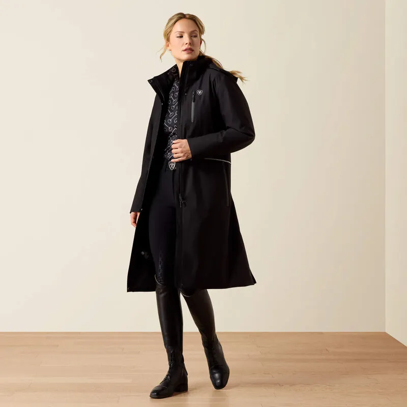 Ariat Womens Long Rider Waterproof Coat - Black-2