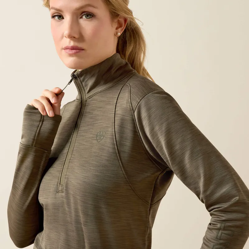 Ariat Womens Team EQ 1/2 Zip Pullover - Kalamata-3