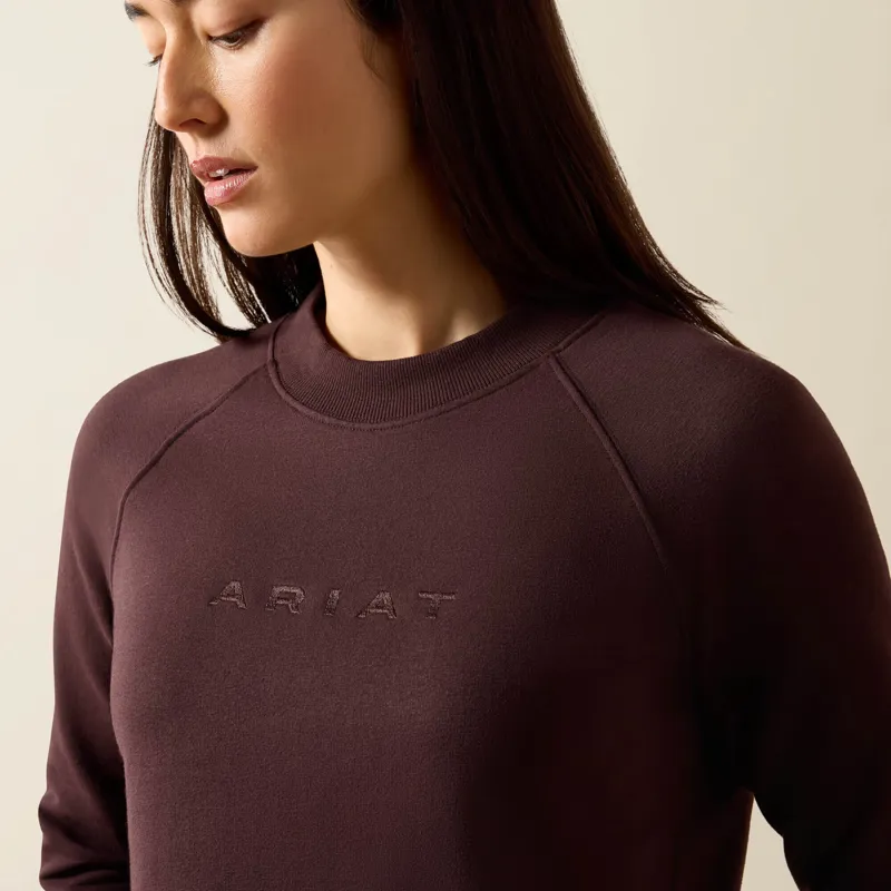 Ariat Womens Martine Sweatshirt - Chocolate/Plum