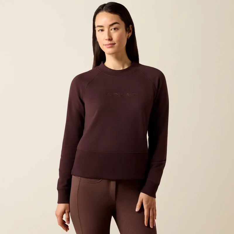 Ariat Womens Martine Sweatshirt - Chocolate/Plum-1
