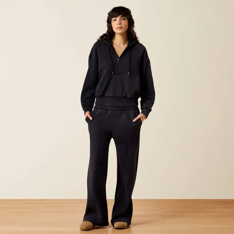 Ariat Womens Compass 1/2 Zip Sweatshirt - Black-2