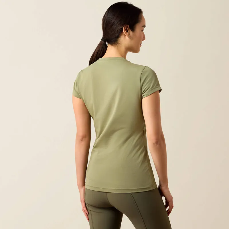 Ariat Womens The Logo Short Sleeve T-Shirt - Oil Green-1